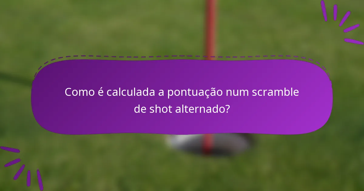 Como é calculada a pontuação num scramble de shot alternado?